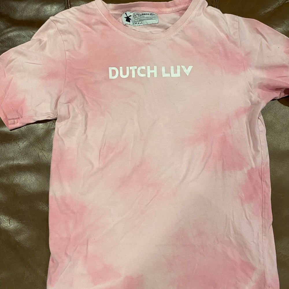 DUTCH BROS TEE PINK TYE DYE